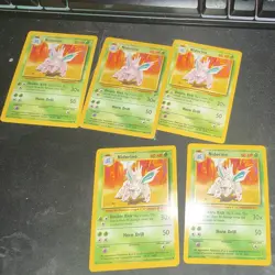 Pokemon TCG Jungle Nidorino 37/64 English Regular Lot of 5 Unlimited 1999 - Image 1