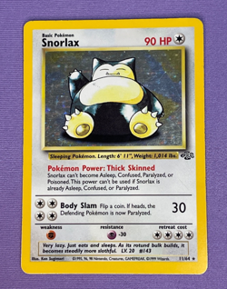 Snorlax 11/64 Holo Rare Jungle Pokemon Card 1999 WOTC LP- (A7) - Image 1