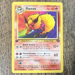 Flareon 19/64 Jungle Rare English 1999 1st Edition Stage 1 70 HP Pokemon TCG - Image 1