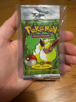 Pokemon Jungle 1999 Flareon Art Booster Pack Factory Sealed Long Crimp 21.06g - Image 2