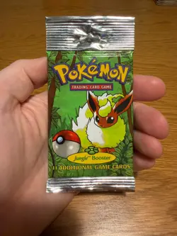 Pokemon Jungle 1999 Flareon Art Booster Pack Factory Sealed Long Crimp 21.06g - Image 3