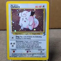 Vintage Pokemon TCG Clefairy 6/130 Jungle Holo Rare Unlimited English 1999 LP - Image 1