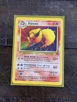 1999 Pokemon Jungle Flareon Holo 3/64 Unlimited WOTC Rare Nm/LP+ Vintage - Image 1