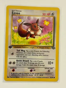 1999 Pokemon Jungle Eevee #51/64 1st Edition WOTC Vintage Common - Image 1