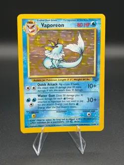 1999 Pokemon Jungle Vaporeon 12/64 Holo Rare Unlimited WOTC - Image 1