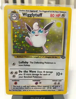 Wigglytuff Pokemon TCG Jungle 16/64 Holo Rare Unlimited English 1999 80 HP WotC - Image 1