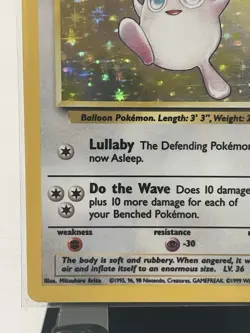 Wigglytuff Pokemon TCG Jungle 16/64 Holo Rare Unlimited English 1999 80 HP WotC - Image 5