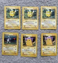 Pokemon TCG Base Set/Jungle Pikachu 58/102 x5 & Magnemite 60/64 1999 (6) - Image 1