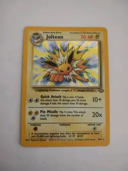 Pokemon TCG Jungle Jolteon 4/64 Rare Unlimited English 1999 WOTC 70HP - Image 1