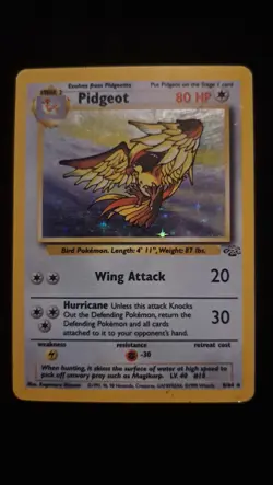 Pokemon TCG Pidgeot 8/64 Jungle Unlimited Holo Rare English 80 HP 1999 - Image 1
