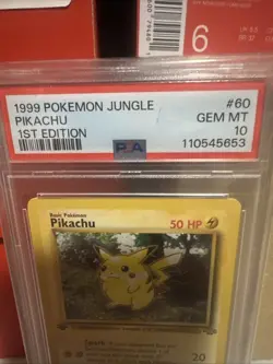1999 POKEMON JUNGLE 1ST EDITION #60 PIKACHU PSA 10 - Image 2