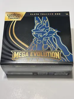 Mega Evolution Elite Trainer Box ETB Lucario Pokemon TCG Factory Sealed - Image 1