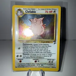 Clefable 5/130 Base Set 2 Holo Rare Pokemon Card Nintendo Pokemon TCG WOTC NM - Image 1