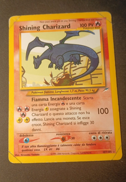 Pokemon TCG Neo Destiny Shining Charizard 107/105 Secret Rare Holo Card 2000 gs - Image 1