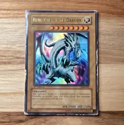 Konami Yu-Gi-Oh! Blue-Eyes White Dragon LOB-001 1st Ed Holo Ultra Rare EN - Image 1
