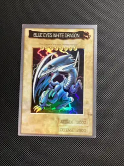 Blue-Eyes White Dragon #9 1998 Bandai Yu-Gi-Oh! OCG Super Rare LP - Image 1