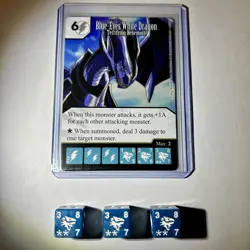 Yu-Gi-Oh! Dice Masters: Series 1 * BLUE-EYES WHITE DRAGON * Cards + Max Dice - Image 1