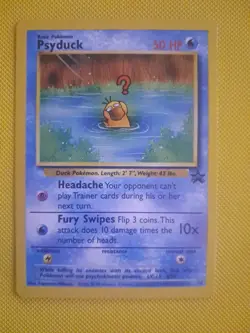 Pokemon Black Star Promo Card #20 Psyduck Vintage WOTC, Near Mint - Image 1