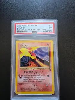 Pokemon Moltres Black Star Promo #21 Naoyo Kimura Corrected (Rare) WOTC PSA 7 - Image 1