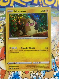 Morpeko SWSH012 Promo SWSH Black Star Pokemon TCG Near Mint - Image 1