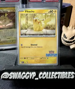 ◓Pikachu 214 S&V 2024 Illustration Contest - Pokemon Black Star Promo*NM◓ - Image 1