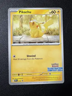 ◓Pikachu 214 S&V 2024 Illustration Contest - Pokemon Black Star Promo*NM◓ - Image 2