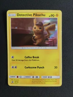Pokemon TCG Detective Pikachu SM190 Black Star Promo. Mint Condition. - Image 1