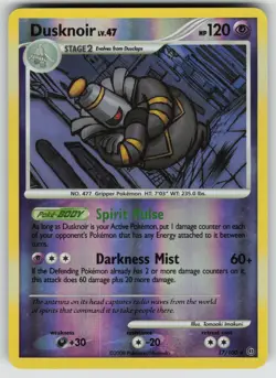 Dusknoir 17/100 Rare Stormfront Pokemon Reverse Holo Moderately Played - Image 1