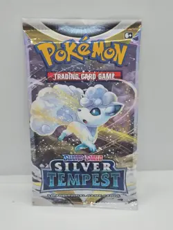 Pokemon TCG Sealed Booster Pack Silver Tempest Vulpix Art - Image 1