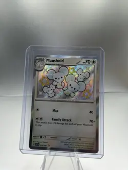 Maushold 210/091 Paldean Fates Baby Shiny Holo Rare Pokemon Card TCG - Image 1