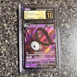 CGC 10 Pokemon TCG Unown V 065/195 Silver Tempest Holo Ultra Rare 2022 - Image 1