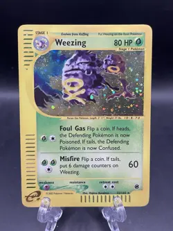 Pokemon TCG Weezing Holo Rare Expedition E-reader 32/165 Vintage WOTC 2002 MP+ - Image 1