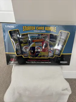 Presstine Pokemon TCG Starter Card Bundle Box with Surprise 45 Cards 5 Packs New - Image 1
