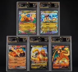 job lot x5 cards Pokemon Chinese 151 Charizard ex RR OCD 10 psa grade - Image 1