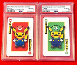 PSA 10 Mario Luigi Pikachu Playing Cards 2016 Joker Pokemon Center - Image 1