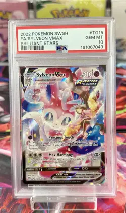 PSA 10 GEM MINT 2022 Sylveon VMAX TG15/TG30 Brillant Stars Pokemon cards TCG - Image 1