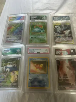 Pokemon Collection 5 Ace Graded 1 PSA And 10 M/NM Sleeves Cards SOLD AS BUNDLE - Image 1