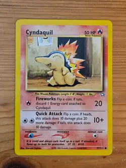 Pokemon TCG Cyndaquil Neo Genesis 57/111 Regular Unlimited Common LP WOTC. - Image 1