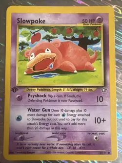 Pokemon TCG Slowpoke 73/111 Neo Genesis 1st Edition Common Vintage 2000 WOTC - Image 1