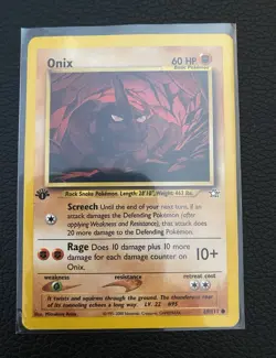 Nintendo Pokemon TCG Onix 69/111 Neo Genesis 1st Ed Regular Common EN 2000 60HP - Image 1