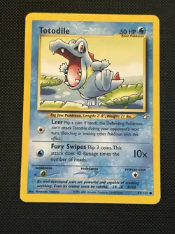 Pokemon TCG Totodile Neo Genesis 81/111 Regular Unlimited Common NM Condition - Image 3