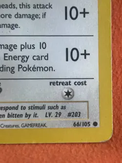 Nintendo Girafarig 66/105 Pokemon TCG Neo Genesis Regular Common 2000 Lv.29 60HP - Image 4