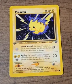 1st Edition Pikachu Neo Genesis 70/111 English 2000 Pokemon TCG [NM] - Image 1