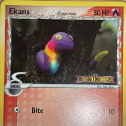 Ekans (Delta Species) 47/101 EX Dragon Frontiers Reverse Holo Pokemon TCG - Image 2