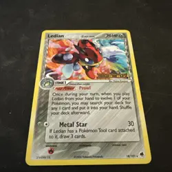 2006 Pokemon Dragon Frontiers Ledian Delta Species 18/101 NM/LP Stamped Holo - Image 1