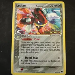 2006 Pokemon Dragon Frontiers Ledian Delta Species 18/101 NM/LP Stamped Holo - Image 2
