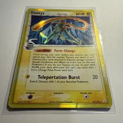 The Pokemon Company Deoxys 6/110 EX Holon Phantoms Delta Speed Holo Rare DAMAGED - Image 3