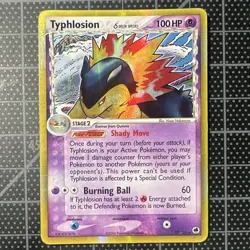 Pokemon TCG Typhlosion EX Dragon Frontiers Holo Rare Card 12/101 Delta Species - Image 1
