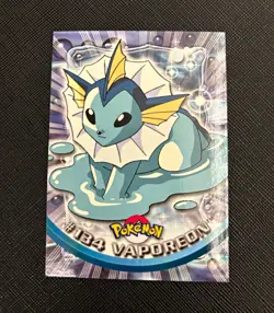 Topps Pokemon TCG TV Animation Edition Vaporeon #134 Holo Card EN 1999 - Image 1