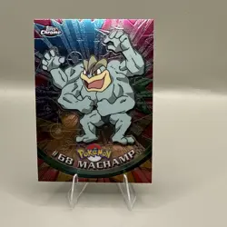 1999 Topps Chrome TV Animation Edition Who's That PokemonU #68 Machamp Holo MINT - Image 1